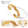 18K gold plated stainless steel butterfly open bracelet with adjustable cuff design - Butterfly Chain Style (BS-J5571G)