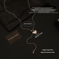 Collier cœur en acier inoxydable argenté avec chaîne serpent et détails de taille - 4# Pendentif Cœur Mat