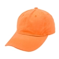 Primer plano de gorra de béisbol naranja con detalles de costura y ojales de aire - Naranja Fluorescente