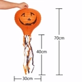 70cm Halloween orange pumpkin paper lantern with black fringe and scary face design - Yellow Smile Face Hot Air Balloon Lantern