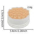 Detailed view of bowl-shaped embroidery patch with size and weight dimensions - Ramen Bowl / 5#