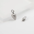 Polished stainless steel strawberry pendants in two sizes on a white background - 1# Large Strawberry