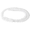 Polished white heart-shaped crystal stone beads for DIY jewelry making and crafts - 6mm Heart