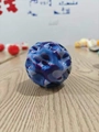 High-bounce moon ball with blue and purple camouflage patterns and crater-like craters - Camouflage 4-Color Blue