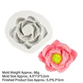Stampo in silicone a forma di loto con fiore rosa finito e dettagli dei petali fini - Loto / Grigio