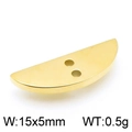 Pendentif demi-lune doré en acier inoxydable 15x5mm pour création de bijoux DIY - 15*5mm(KLJ3837-Z)