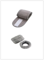 Three-piece set of gray microfiber headband and wristbands for washing face and spa - Headband + 2 Wristbands Set / Gray