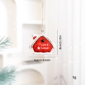 Christmas decoration red snow house hanging ornament with Sweet home text and jute rope - Red House