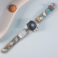 Kids digital watch in grey silicone featuring 3D astronaut and space rocket motifs - Astronaut Grey