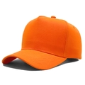Classic five-panel baseball cap in orange cotton twill for outdoor sports and DIY custom use - Orange Red