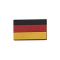Rectangular PVC German flag tactical badge with black red gold textured surface - Mini Germany Flag