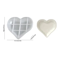 Lace strik hartvormige siliconen mal voor hars dienblad DIY met afmetingen - Hartvormig Dienblad