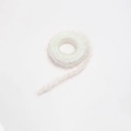 Detail of iridescent laser tinsel ribbon in pastel purple for DIY gift wrapping - 3 Meters Long / White