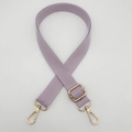 Bandoulière réglable en toile violet clair pour sacs avec crochets en métal doré - Mauve Clair