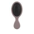 Mini oval cushion hairbrush with soft dusty pink matte handle and black bristles - Elastic Paint Bean Paste Purple (Soft Pin)