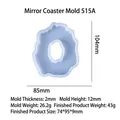 Irregular 515A silicone resin coaster mold with polished mirror finish for DIY crafts - Mirror Coaster Mold 515A