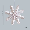 30cm 3D hollow white paper snowflake with candy cane patterns for Christmas tree decor - 30cm Red & White 3D Snowflake
