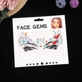 Multi-colored teardrop and round face gems stickers for creative makeup and festivals - 1 Sheet / Colorful