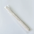 Handmade white braided cotton curtain tieback in transparent packaging for Nordic home decor - Long Style / Cotton Rice White