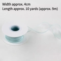 Mint green 4cm organza ribbon for cake decoration and wedding gift wrapping - Core Fishtail Ribbon Matcha Green / 4cm Wide 9m Long