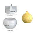 Molde de silicona caja de almacenamiento copo de nieve Navidad con tapa para bricolaje - Patrón de Bayas-Juego de Fondo+Tapa