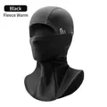 Black thermal fleece cycling balaclava offering full face coverage for winter sports - CTT-007 Warm Balaclava Black