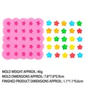 Molde de estrella de silicona rosa con 25 cavidades y estrellas de resina de colores - 25-Hole Small Star Style (B1161) / Rosa