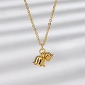 Elegant gold-plated lily of the valley twin flower pendant necklace on a delicate chain - Lily of the Valley Necklace (Golden Color)