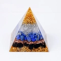 8cm crystal pyramid with lapis lazuli and white crystal layers for home desk decoration - 8cm with Color Box / Multi-layer Pyramid (1)