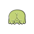 Funny green cartoon frog enamel pin featuring a quirky butt-pressed bat design - Upside Down Funny Style (QHXZ1491)