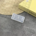 Detailed size view of transparent silicone mold for creating four cross-shaped pendants - #172 Cross