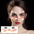 Face tattoo sticker FF-034 with white clouds, yellow stars and gradient blush effect - Cloud Star Blush Style (FF-034)