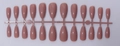 Set of 24 pieces almond-shaped press on nails in elegant glossy nude pink finish - Glossy Nude Pink (SD-09)