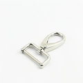Polished silver metal lobster clasp with screw bar base for handbags and shoulder straps - Inner Diameter 2.5cm / Silver