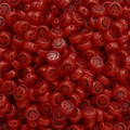 7mm dunkelrote Acryl-Smiley-Perlen flach und rund für DIY Armband Schmuckherstellung - Ca. 100 Stk/Packung / Rot