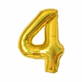 Golden number 4 foil balloon for birthday party and wedding event decoration - 40 Inch Number 4-Gold