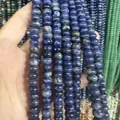 Natural blue sapphire rondelle abacus stone beads for DIY jewelry making and bracelets - Blue Sodalite / 5*8mm (approx. 73 pcs/strand)