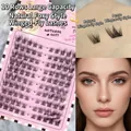 Pack de 10 rangées de faux cils style œil de renard naturels et denses de MJSP - Grande Capacité Vol Oblique Naturel Segmenté HX03