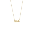 Elegante collana in titanio dorato con un ciondolo minimalista con lettera LOVE su catena fine - N303159-Ciondolo con Lettera LOVE d'Oro