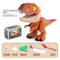 Oranje T-Rex 5-in-1 briefpapier set inclusief puntenslijper, gum en nietmachine - Tyrannosaurus Briefpapier / Oranje (Tyrannosaurus)