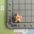 Mini orange resin starfish flatback accessory with red spots for hair clips and DIY crafts - Orange Starfish