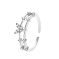 Double Layer Butterfly (02 White K 3990) Silver