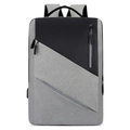 Zaino business moderno grigio e nero con porta USB e design geometrico minimalista - Grigio