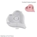 Translucent heart-shaped silicone mold for DIY resin candle holders, 12x11.5x3.5cm size - Pointed Heart