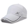 Gorra de béisbol blanca de malla para hombre con logo gris y borde de visera a contraste - Ajustable / Blanco
