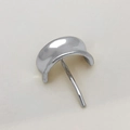 Minimalist silver curved metal hair hook for ponytails in a polished metallic finish - 5# Silver
