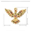 Detailed dimensions of the gold stainless steel bird pendant with colorful rhinestones - YE591-2-Multicolor Zircon Bird