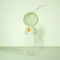 Portable mint green dog water bottle with leaf-shaped bowl and single-button control - Green / 565ml Water Only