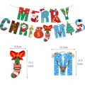 Merry Christmas colorful paper banner featuring Santa and reindeer holiday decorations - Christmas Banner 06-Letter Illustration