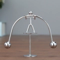 Silver metal balance man ornament kinetic desk toy for creative home decoration - Miniature Iron Man Swing Machine (non-perpetual Motion) ♢ / Original Packaging ♢